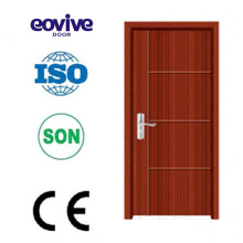 veneer flush wood classroom single leaf swing inner bathroom wter-proof mdf PVC door